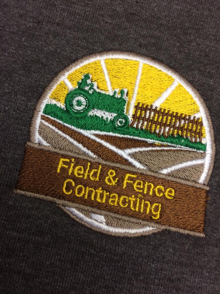 Circular embroidered customer logo